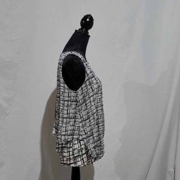 White House Black Market tank top style blouse sleeveless layered top shirt WHBM - Picture 3 of 16